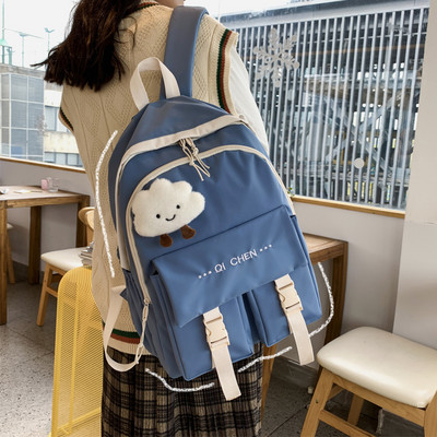 Textil hátizsák zsebekkel nőknek