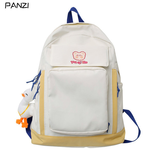 Esitasku ja laiade rihmadega tekstiilist seljakott naistele