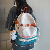 Igapäevane naiste lõuendist taskutega seljakott