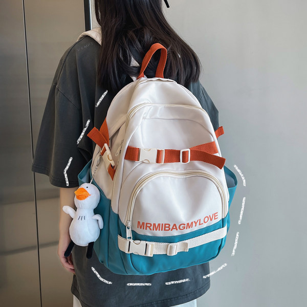 Igapäevane naiste lõuendist taskutega seljakott