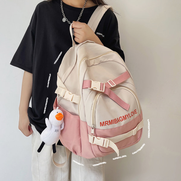 Igapäevane naiste lõuendist taskutega seljakott