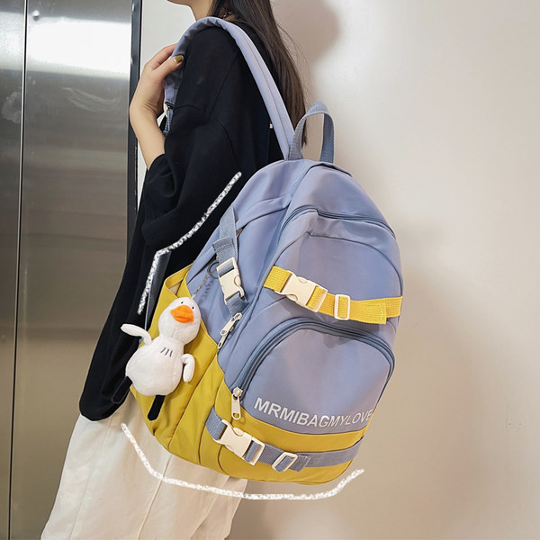 Igapäevane naiste lõuendist taskutega seljakott