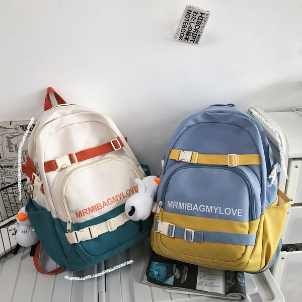 Igapäevane naiste lõuendist taskutega seljakott