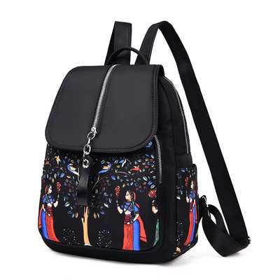 Neljas värvitoonis esitaskuga naiste seljakott