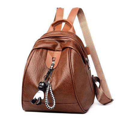 Stiilne naiste nahast seljakott, eesmise lukuga tavaline mudel