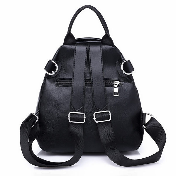 Stiilne naiste nahast seljakott, eesmise lukuga tavaline mudel