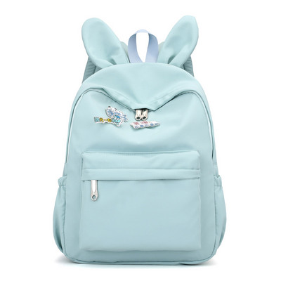 Γυναικείο casual σακίδιο πλάτης με φερμουάρ και τρισδιάστατο στοιχείο - τέσσερα χρώματα