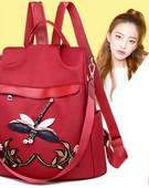 Ежедневна раница с бродерия и камъни за жени