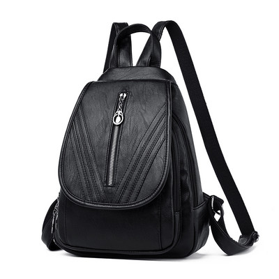 Naiste nahast kott eesmise luku ja rihmadega