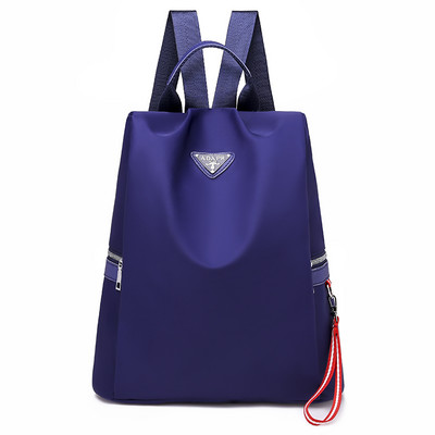 Naiste tekstiilist seljakott mitmes värvitoonis embleemiga