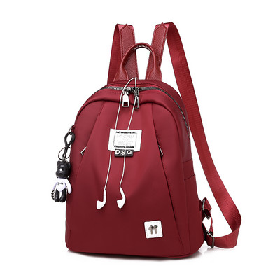 Stílusos női hátizsák textil sima modellből