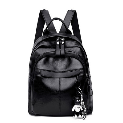 naiste must kunstnahast seljakott võtmehoidjaga