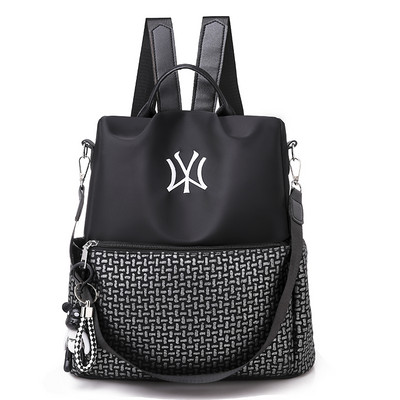 Tekstiilist tasku ja tikandiga seljakott - must ja punane