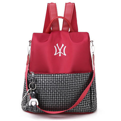 Tekstiilist tasku ja tikandiga seljakott - must ja punane