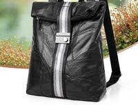 Ежедневна дамска раница от изкуствена кожа с метално закопчаване