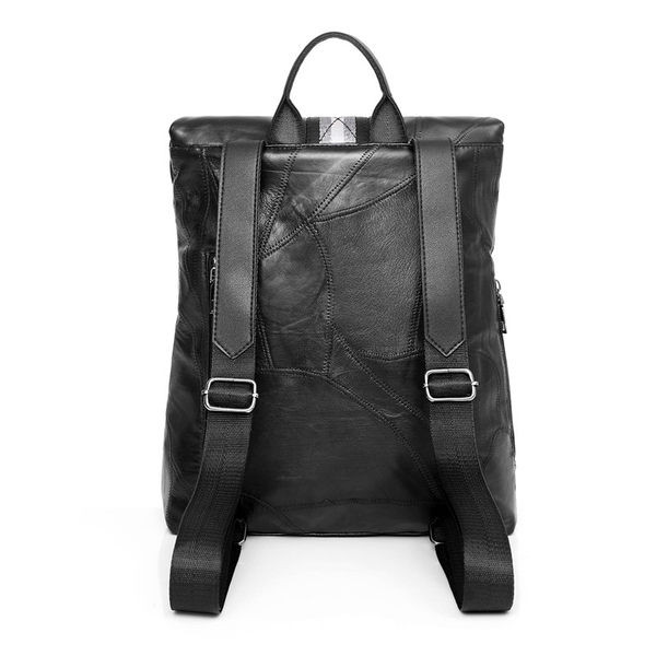 Ежедневна дамска раница от изкуствена кожа с метално закопчаване