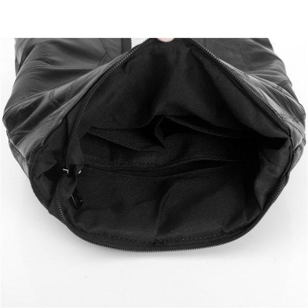 Ежедневна дамска раница от изкуствена кожа с метално закопчаване