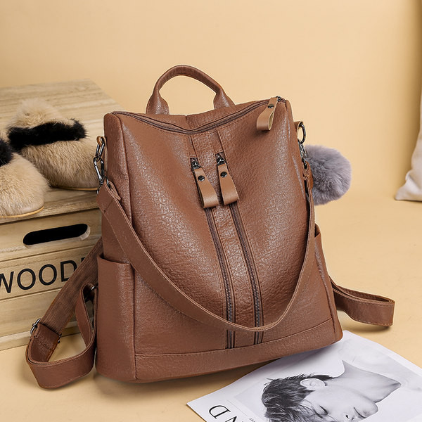 Igapäevane eco-nahast seljakott kandiliste tõmblukkudega