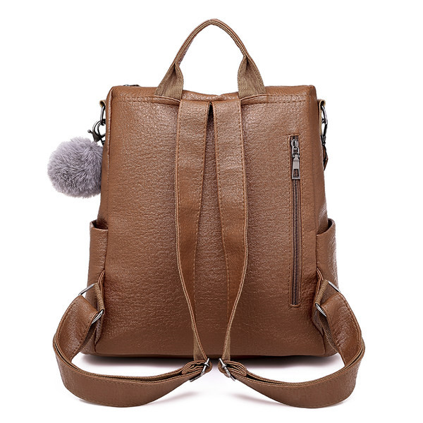 Igapäevane eco-nahast seljakott kandiliste tõmblukkudega