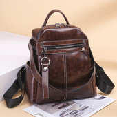 Uue mudeli kunstnahast naiste seljakott - must ja pruun