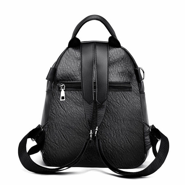 Kaasaegne naiste nahast seljakott lukuga