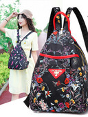 Uue mudeli lillemotiividega naiste tekstiilist seljakott