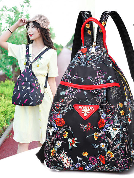 Uue mudeli lillemotiividega naiste tekstiilist seljakott