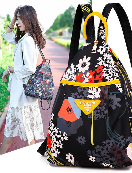 Uue mudeli lillemotiividega naiste tekstiilist seljakott