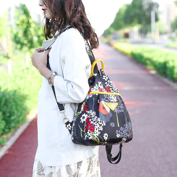 Uue mudeli lillemotiividega naiste tekstiilist seljakott