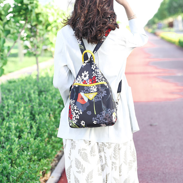 Uue mudeli lillemotiividega naiste tekstiilist seljakott