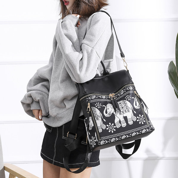 Aplikatsiooniga naiste seljakott – ökonahast või tekstiilist