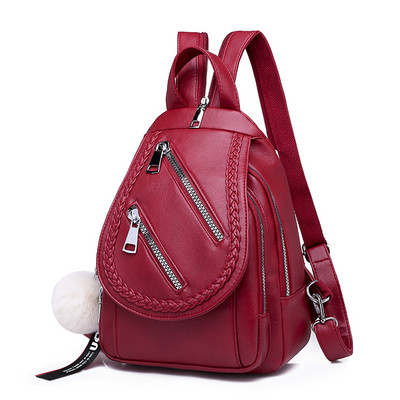 Naiste nahast seljakott lukuga - kaks mudelit