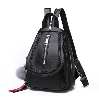 Naiste nahast seljakott lukuga - kaks mudelit