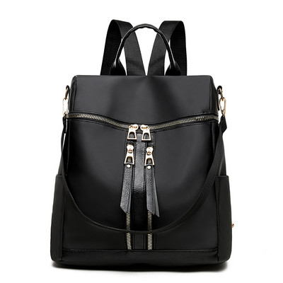 Naiste nahast seljakott eesmise lukuga - kahte värvi