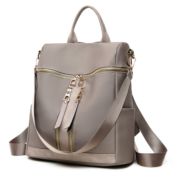 Naiste nahast seljakott eesmise lukuga - kahte värvi