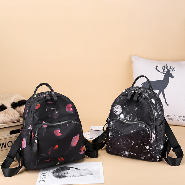 Igapäevane värvilise mustriga riidest seljakott