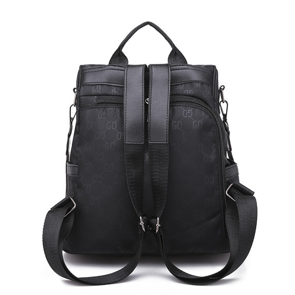 Must naiste seljakott esitasku ja sulekaunistusega