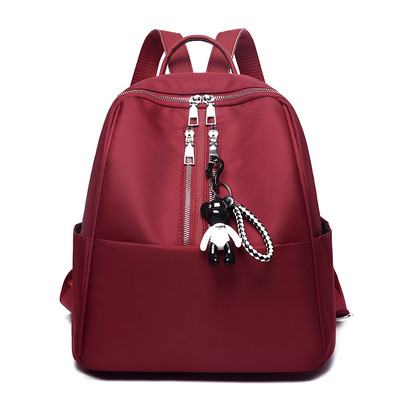 Γυναικείο σακίδιο πλάτης από ύφασμα με φερμουάρ