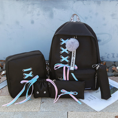 Naiste tekstiilist seljakott tasku ja värvilise ühendusega