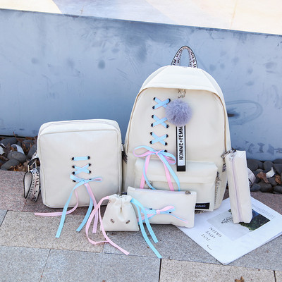 Naiste tekstiilist seljakott tasku ja värvilise ühendusega