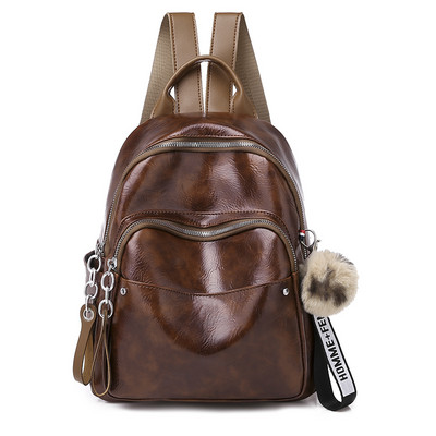 Naiste kunstnahast seljakott kahes värvitoonis