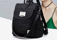 Mitmes värvitoonis tekstiilist sangaga naiste seljakott