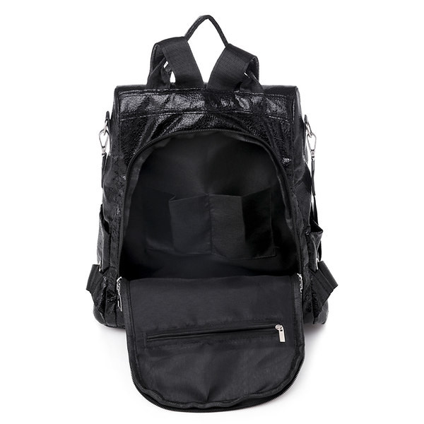 Stiilne puhtast nahast naiste seljakott