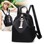 Naiste tekstiilist must seljakott tavaline mudel