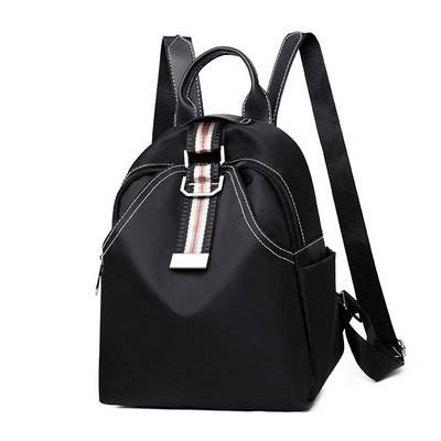 Naiste tekstiilist must seljakott tavaline mudel