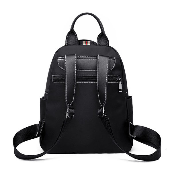 Naiste tekstiilist must seljakott tavaline mudel