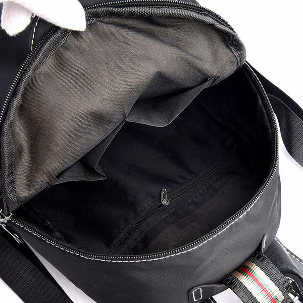 Naiste tekstiilist must seljakott tavaline mudel