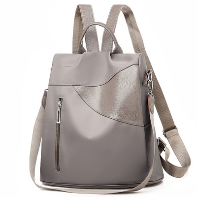 Γυναικείο σακίδιο πλάτης με φερμουάρ μπροστά σε τρία χρώματα