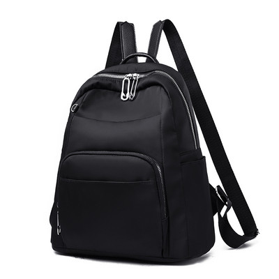 Γυναικείο κομψό σακίδιο πλάτης από ύφασμα απλό μοντέλο