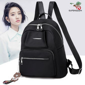 Naiste vabaaja tekstiilist seljakott esitaskuga